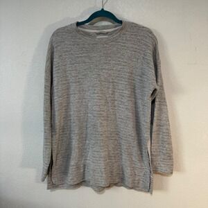 Aerie Marled Grey Crew Neck Long Sleeve Oversized Pullover Sweatshirt Size Small